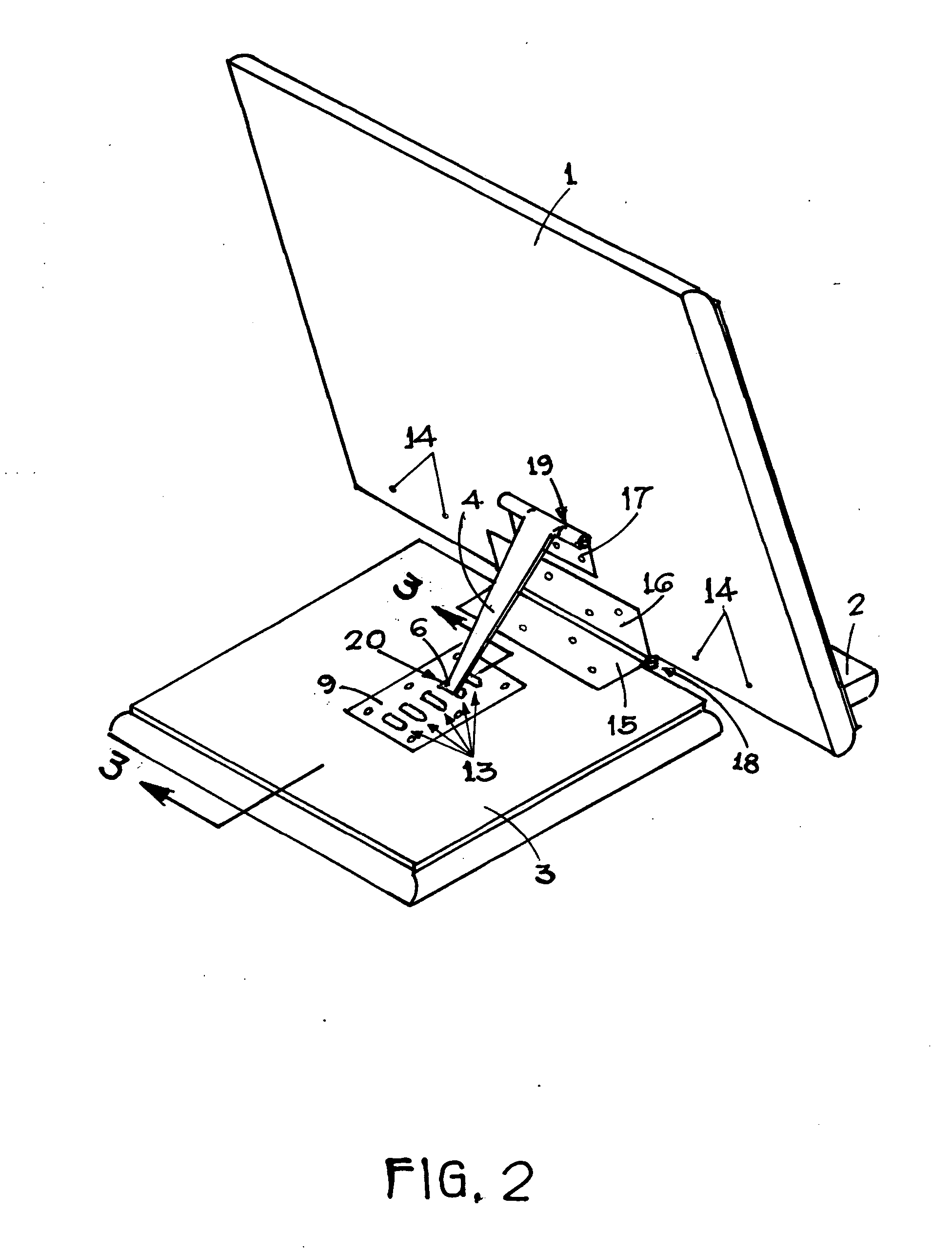 Adjustable table podium