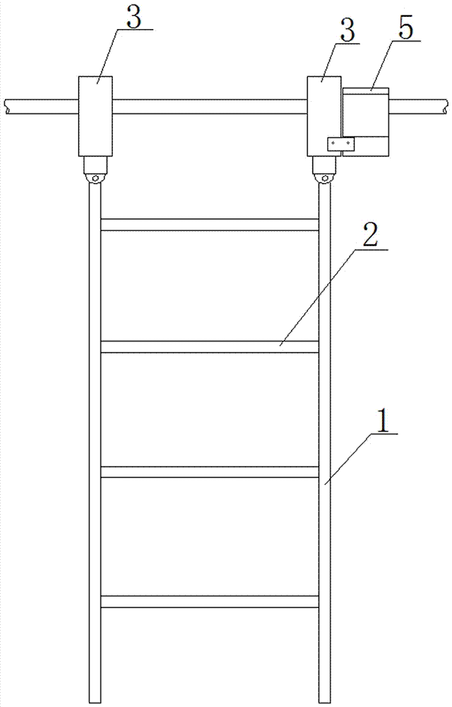 Insulating soft ladder used for electric power cable overhaul