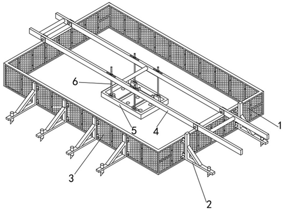 Systematic template for high-speed rail base adopting glass fiber panel