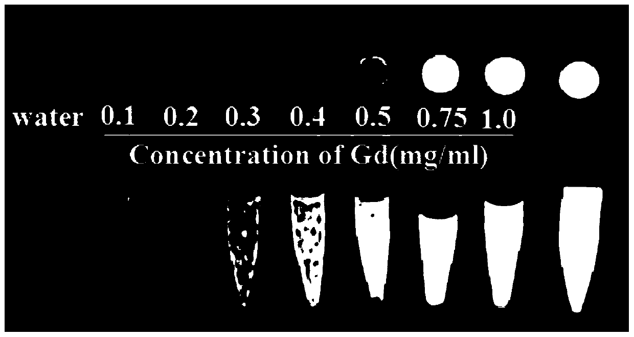 Preparation method of T1 strengthened nuclear magnetic resonance nanometer contrast agent