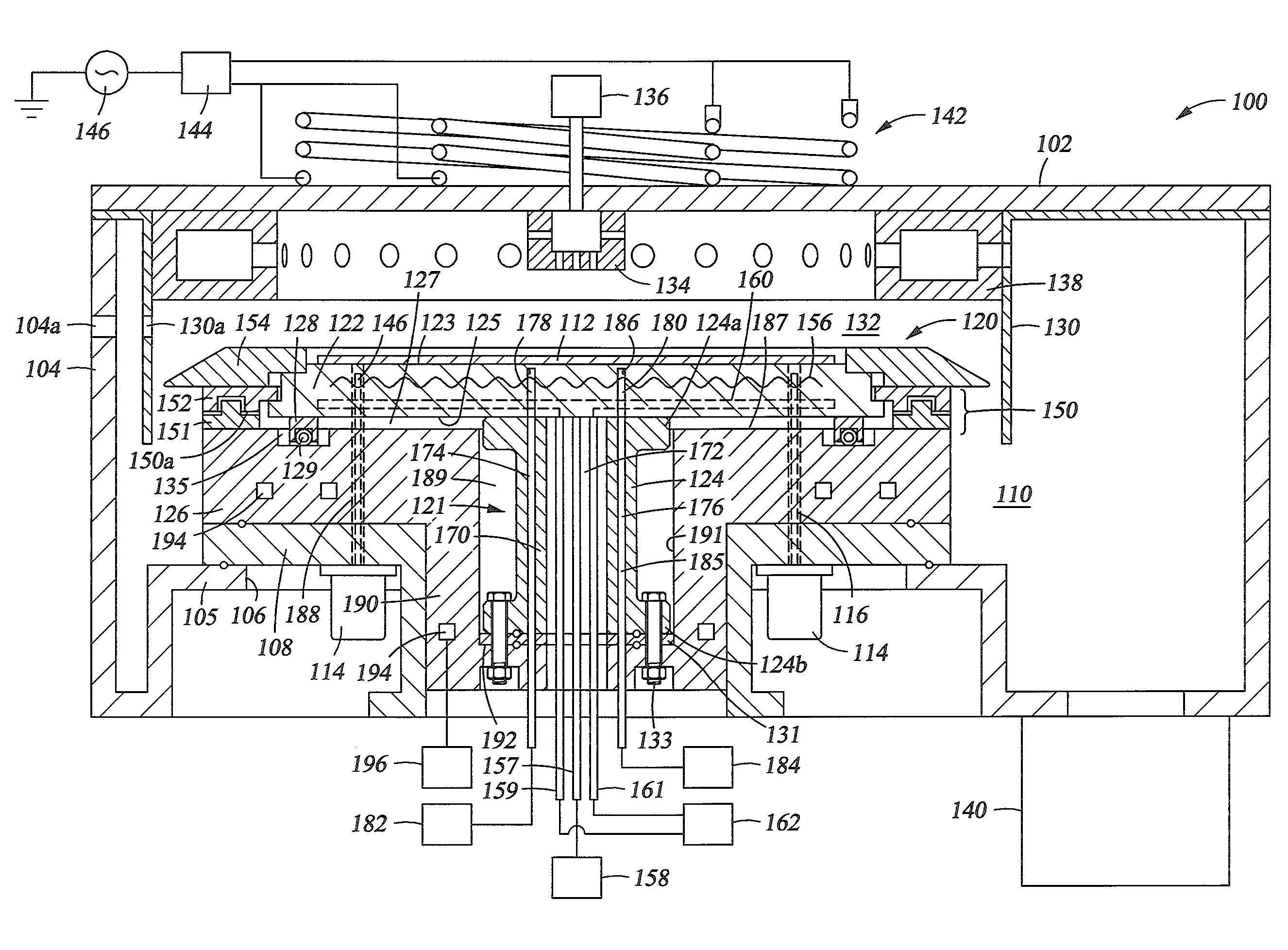 High temperature electrostatic chuck with real-time heat zone regulating capability