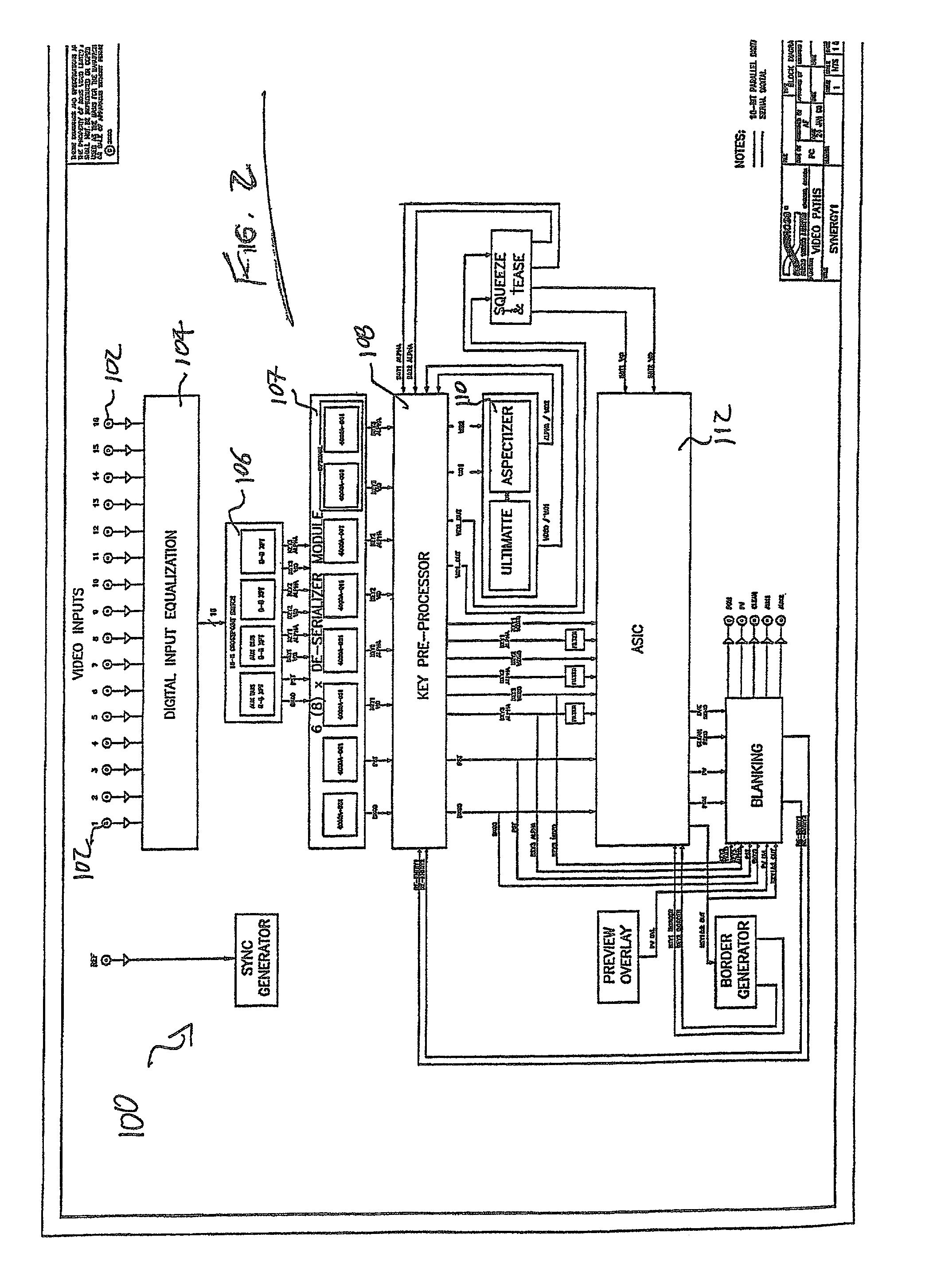 Video production switcher with integrated aspect ratio converter