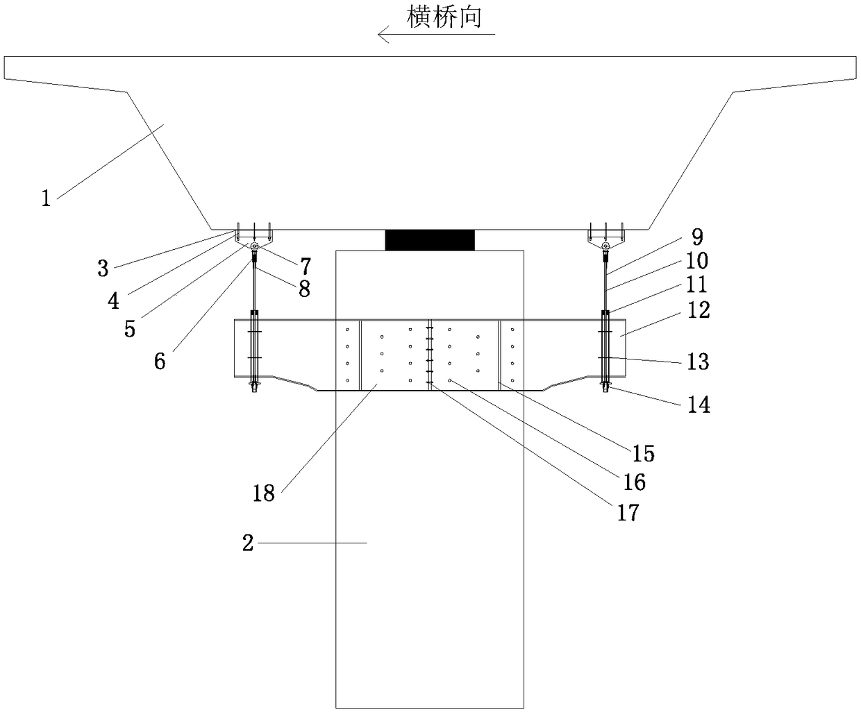 Anti-overturning reinforcement system for single-column pier bridges and mounting method