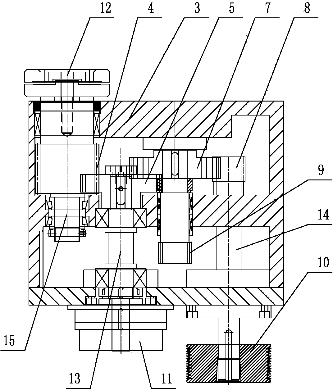 Automatic anti-backlash cutting gearbox