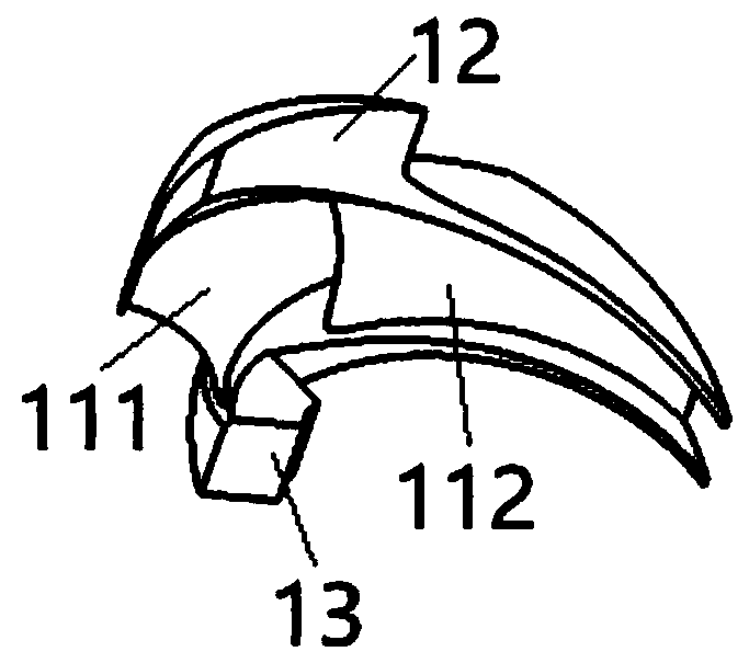 Closed impeller provided with twisted blades and applicable to water pump and machining technology of closed impeller