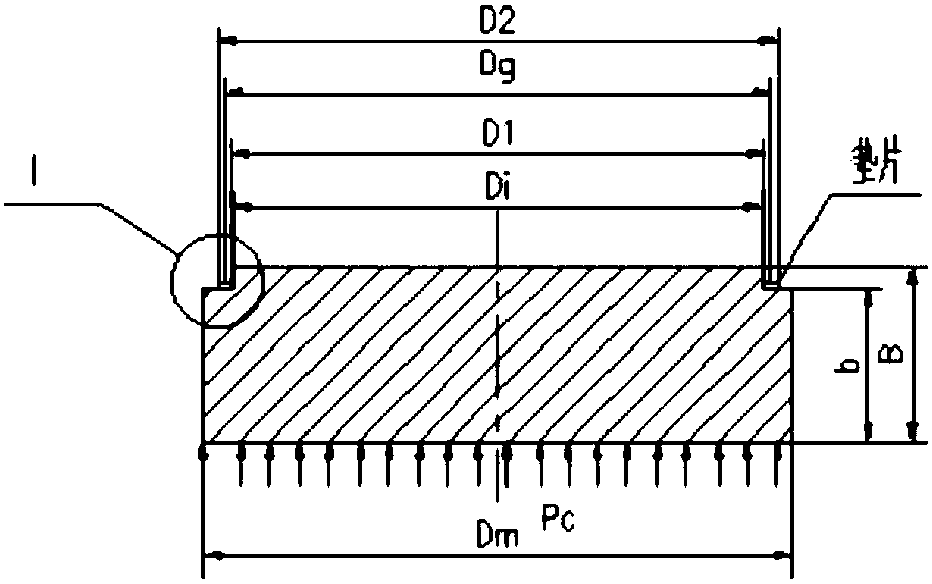 Design method for back pressure-bearing flat cover