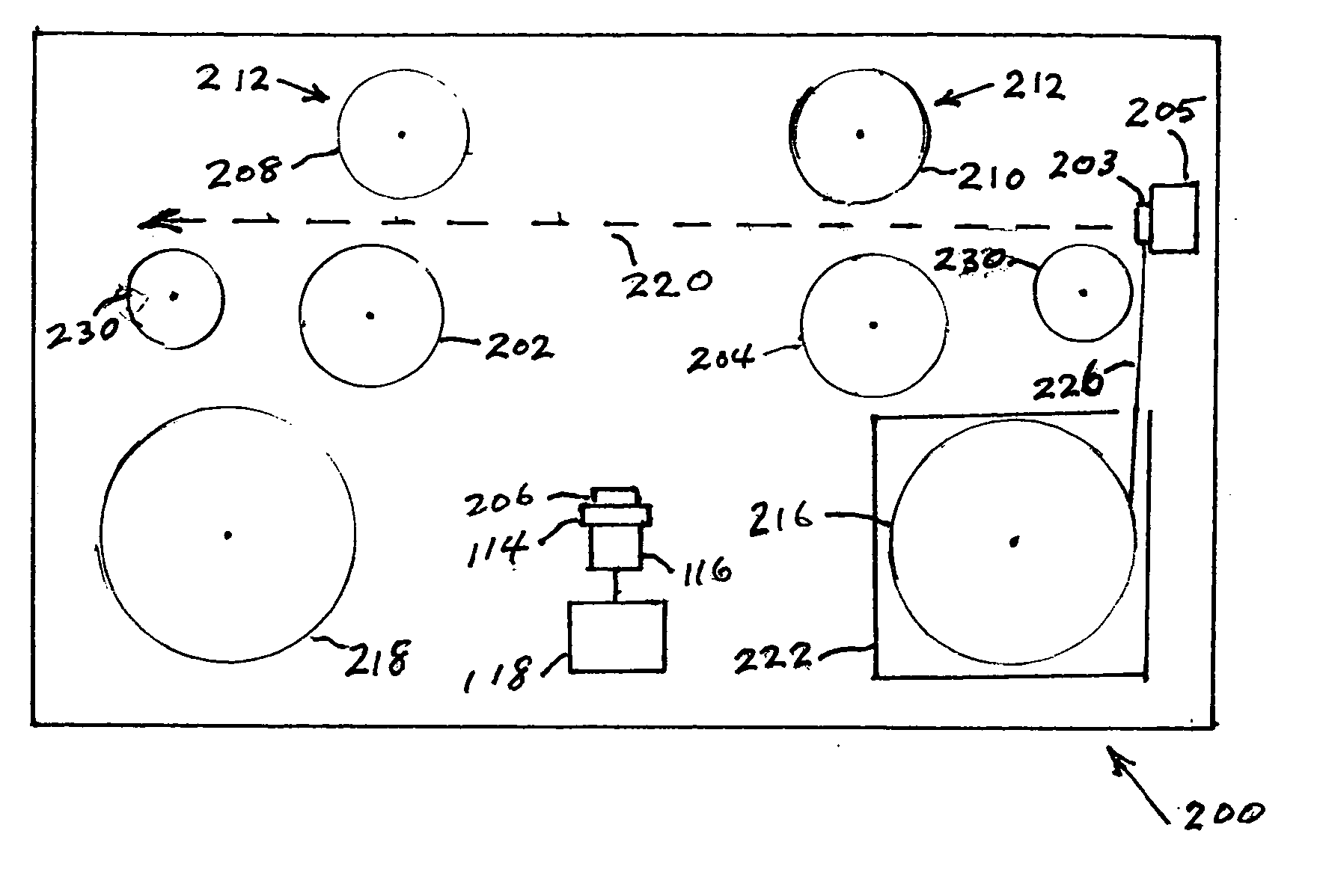 Tape system with an isolated load/unload tape path