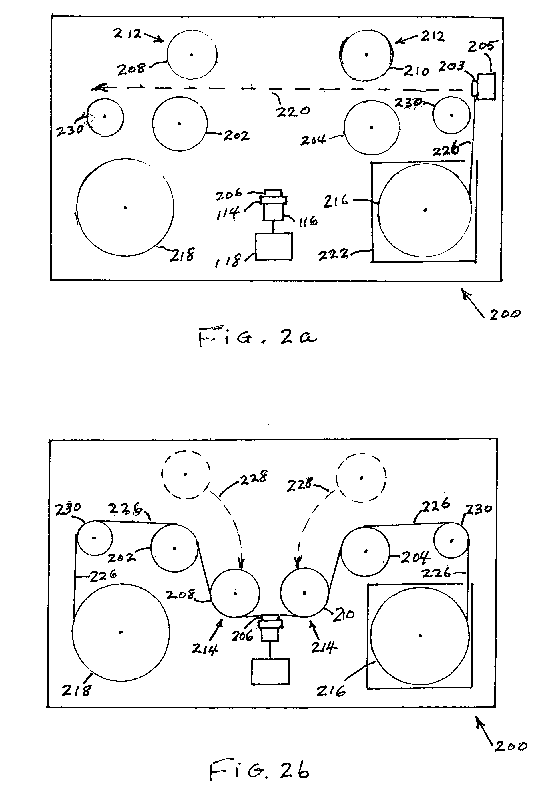 Tape system with an isolated load/unload tape path