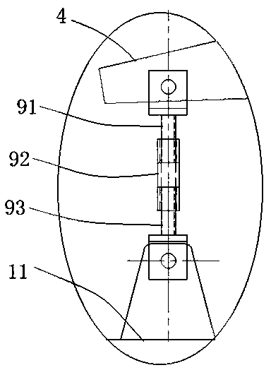 Furnace cover lifting structure of pit furnace