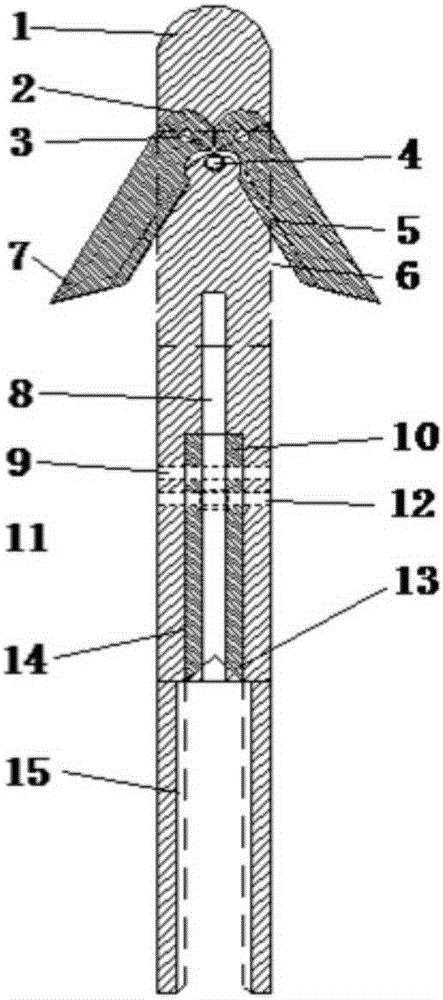 Multi-section head self-expanding anchor