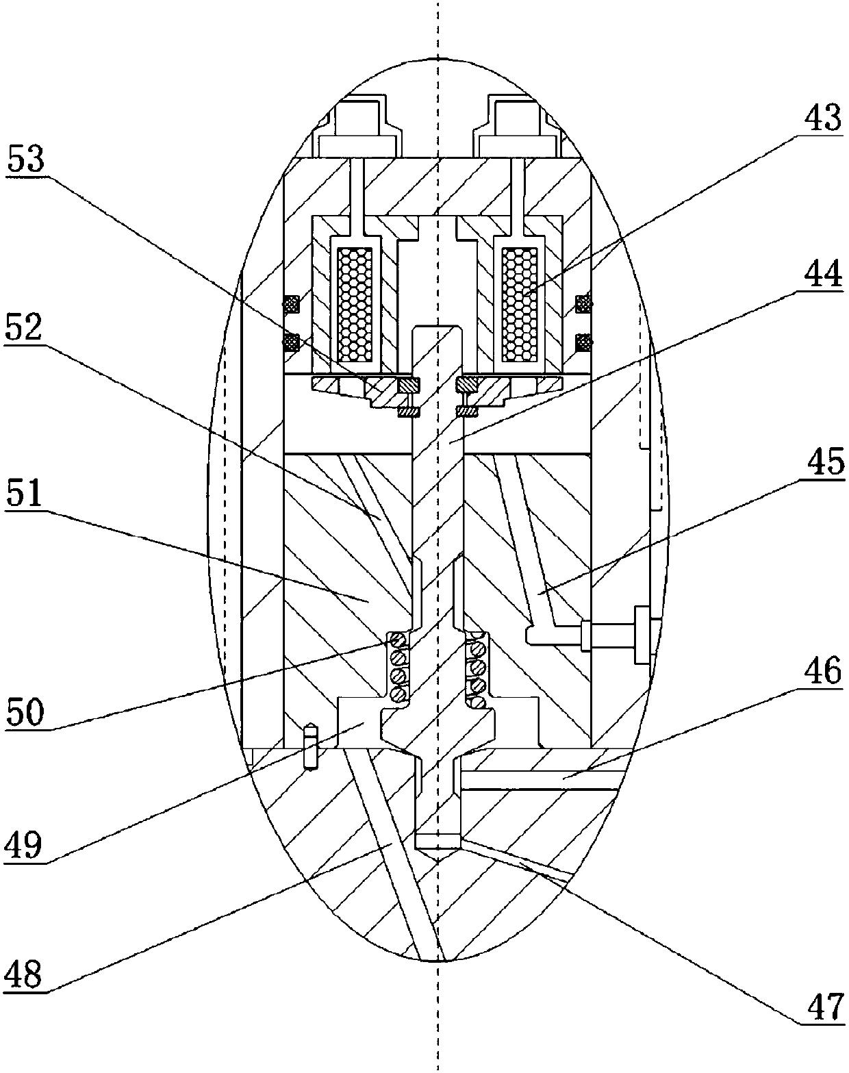 Supercharged electromagnetic and supercharged piezoelectric combined gas injection device