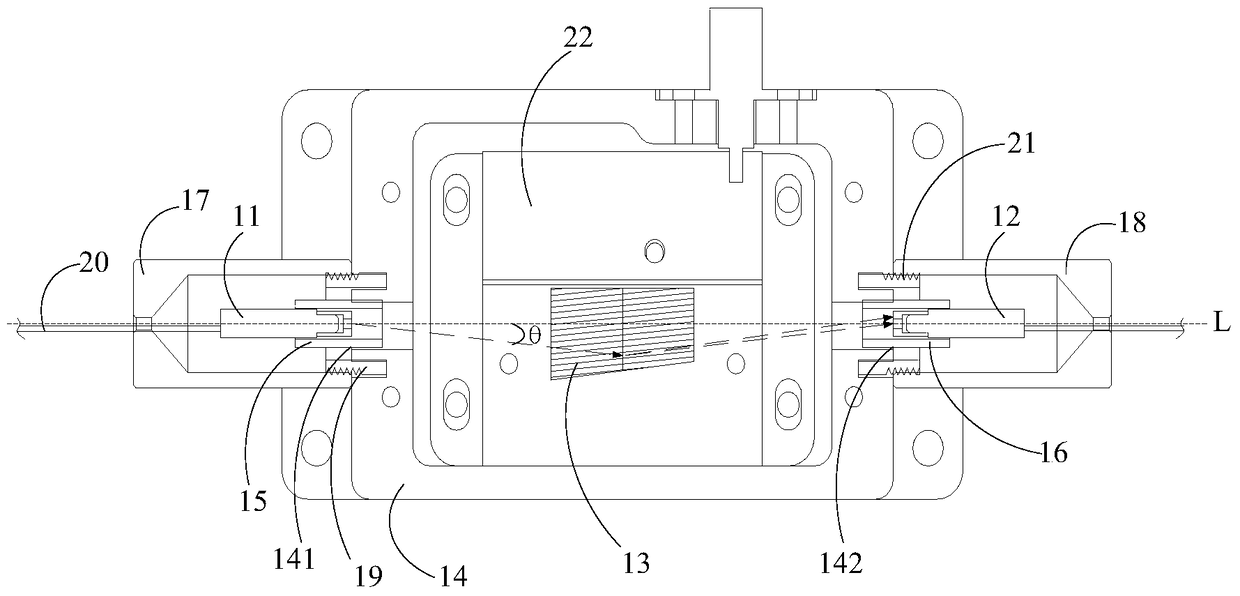 An acousto-optic q switch and laser device