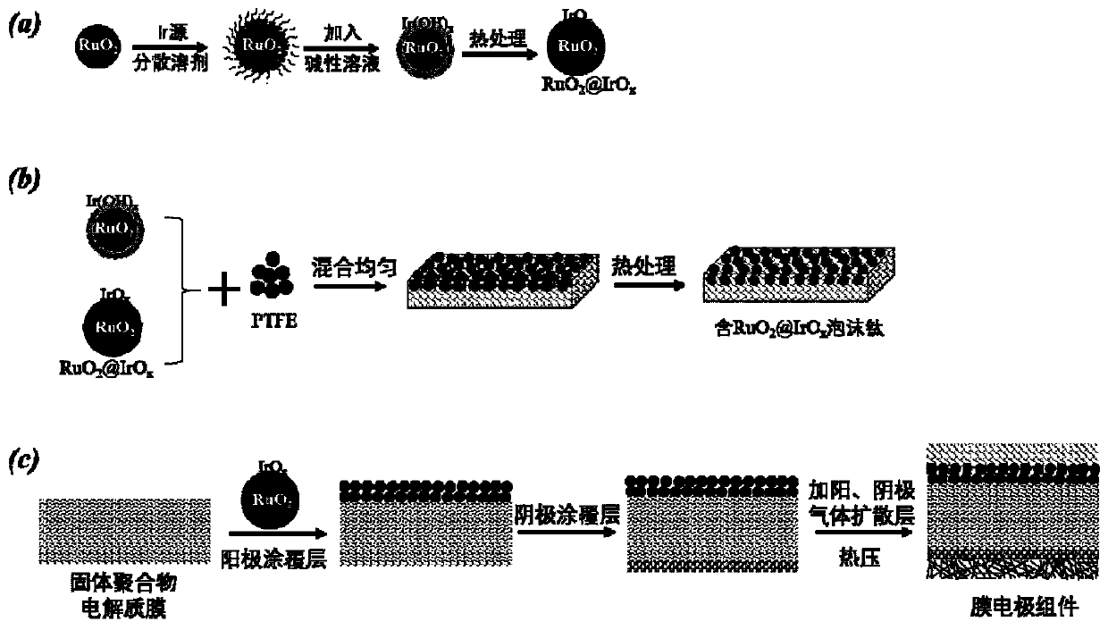 Membrane electrode assembly for solid polymer electrolyte electrolytic cell and preparation method