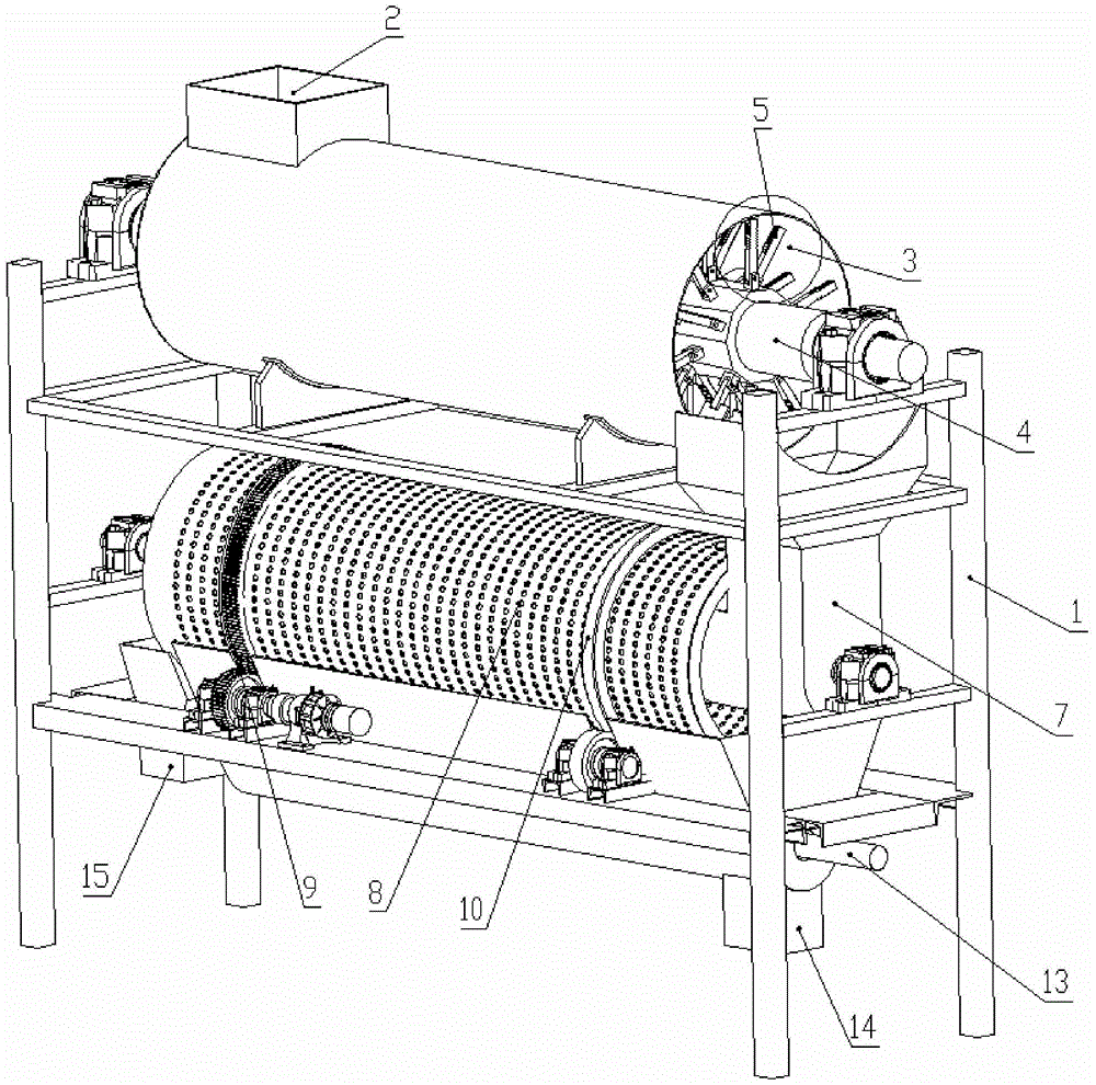 Kitchen garbage crushing and sorting equipment