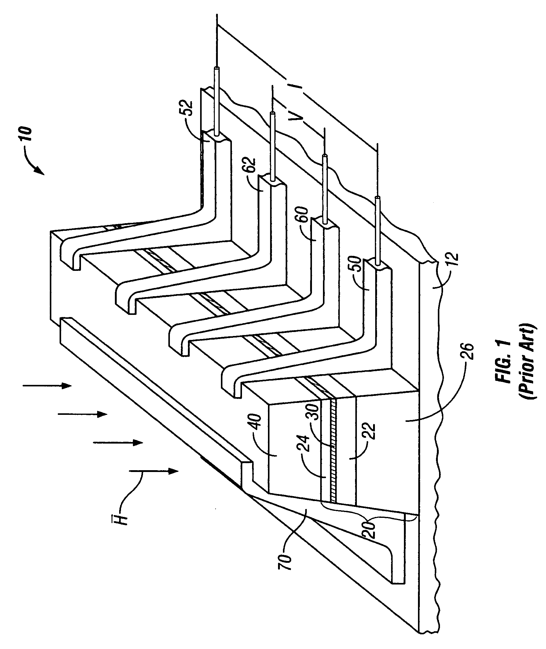 Planar extraordinary magnetoresistance sensor