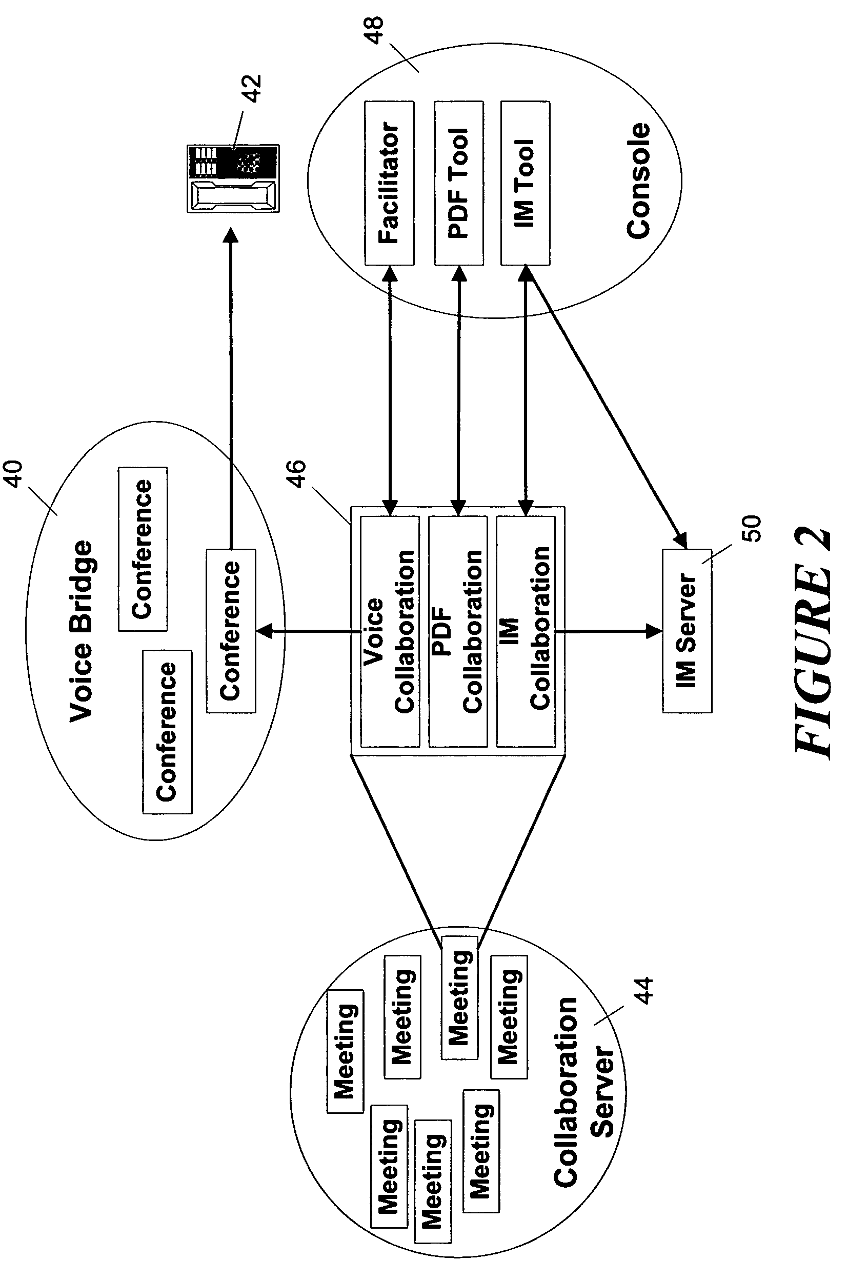 Network collaboration system with private voice chat