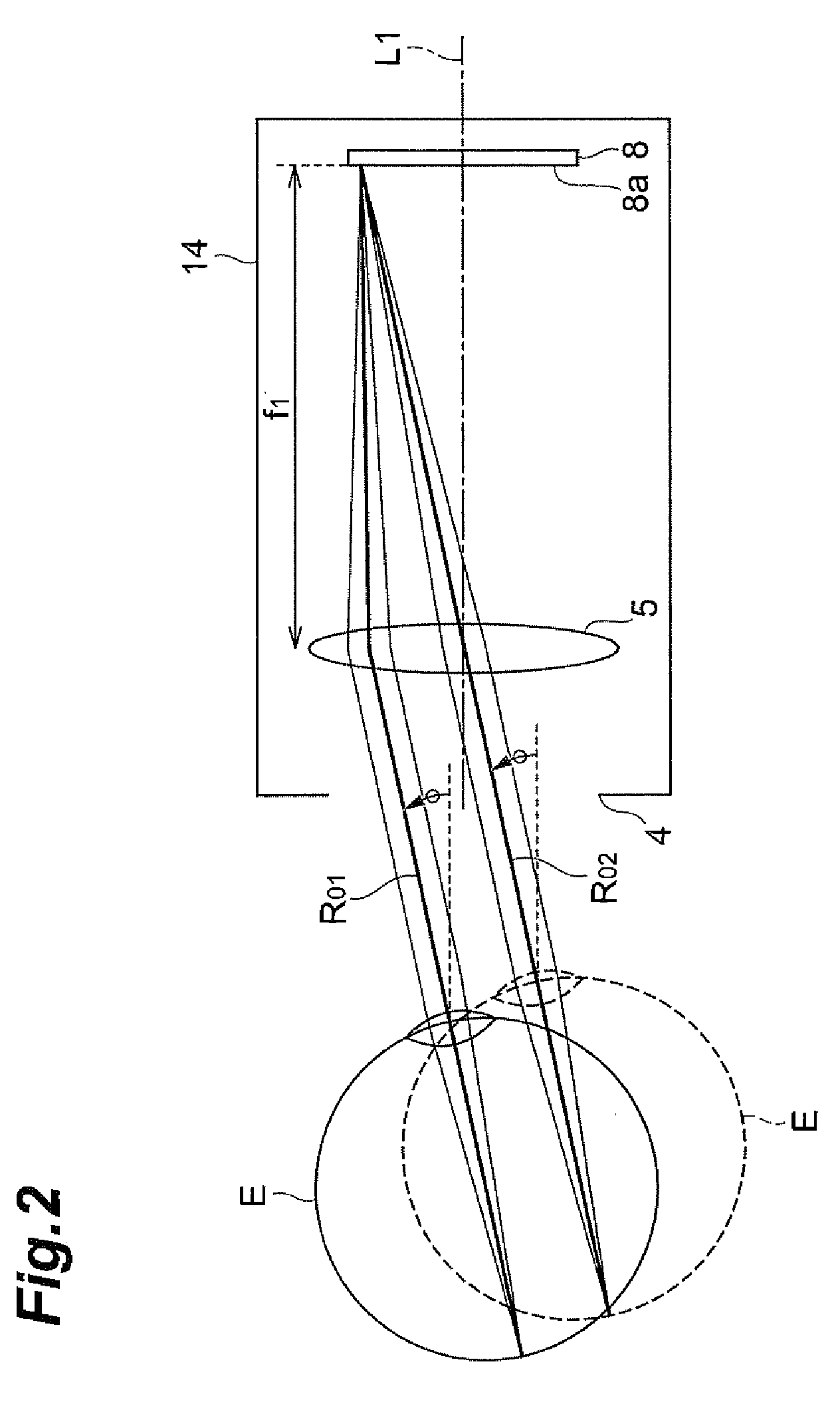 View point detecting device