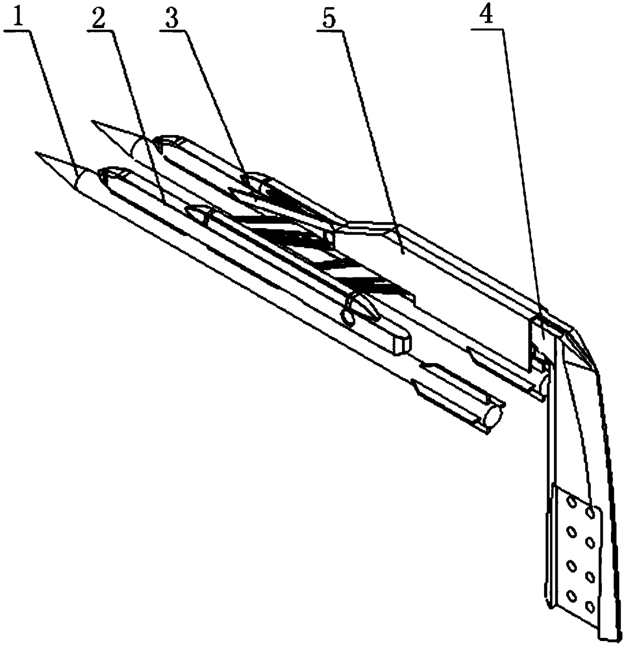 Six-component multi-piece beam type balance for parallel hanging rack CTS (Compatibility Test Suite) testing