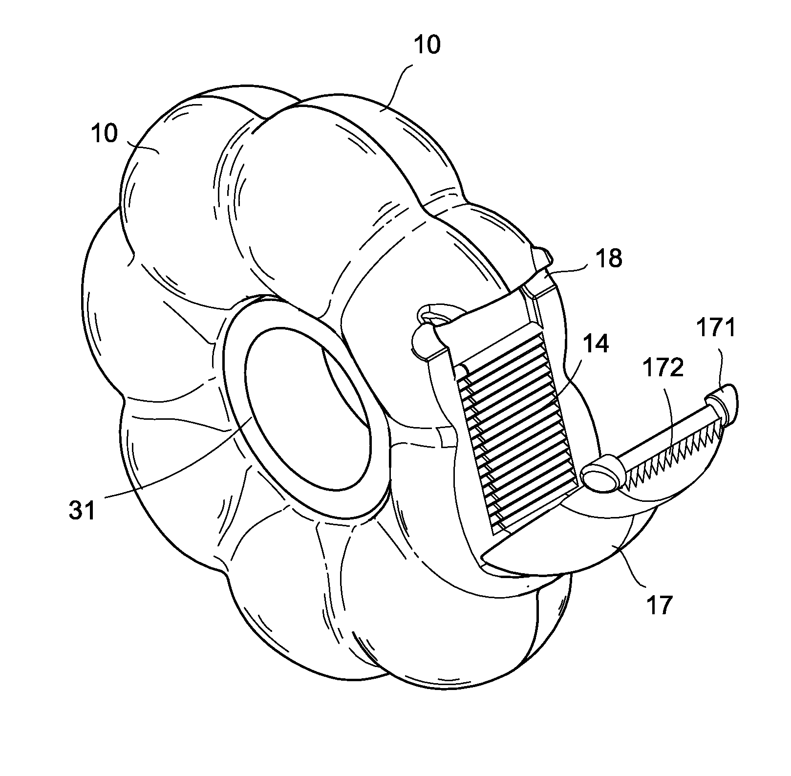 Wavy-embankment type contamination-free adhesive tape dispenser