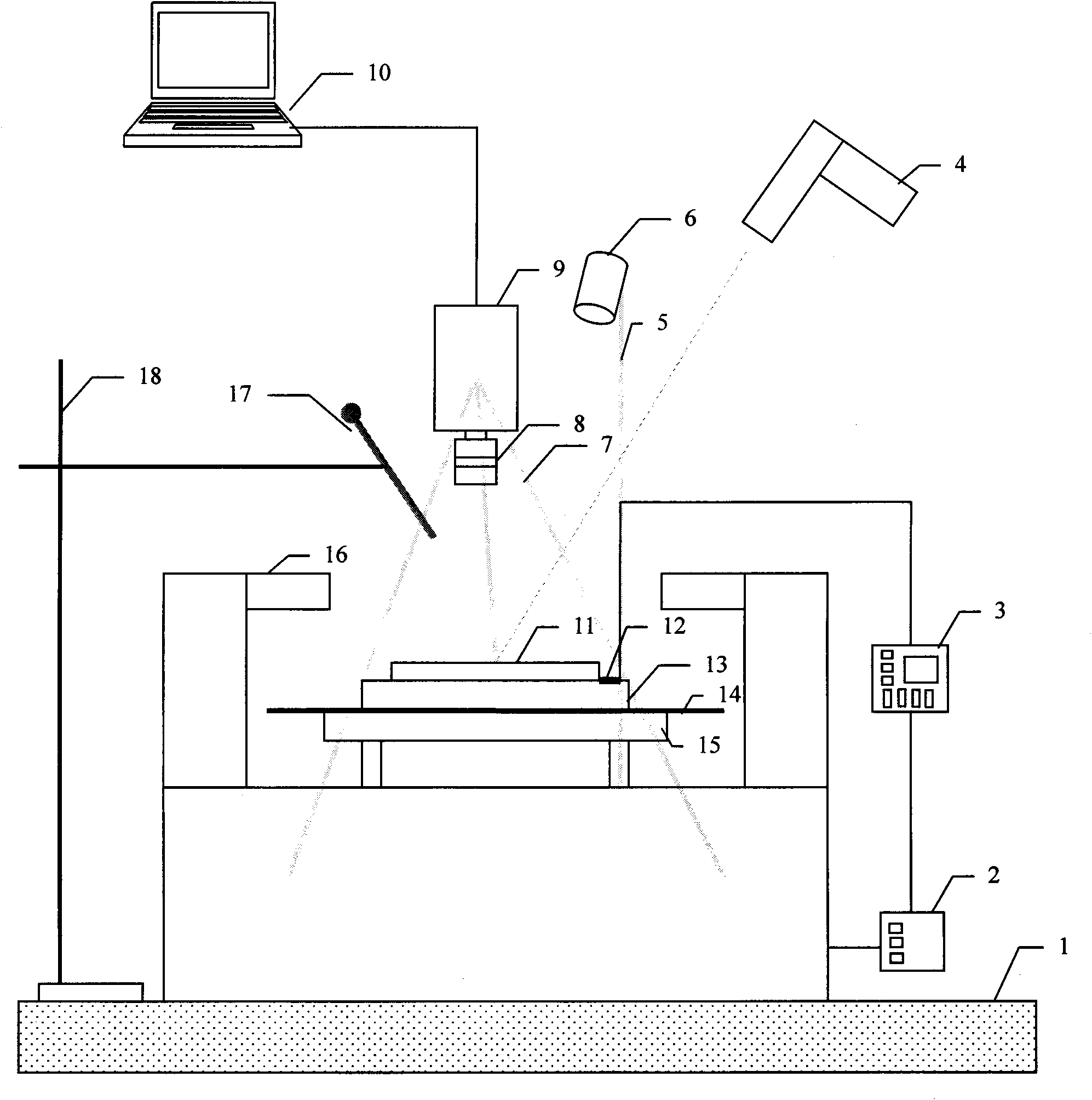 Method and device of measuring material thermal shock property