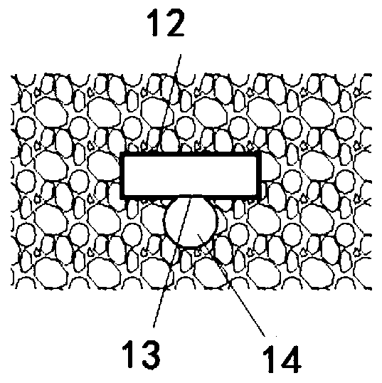 Rectangular drilling device based on fan-shaped drill bit and drilling method