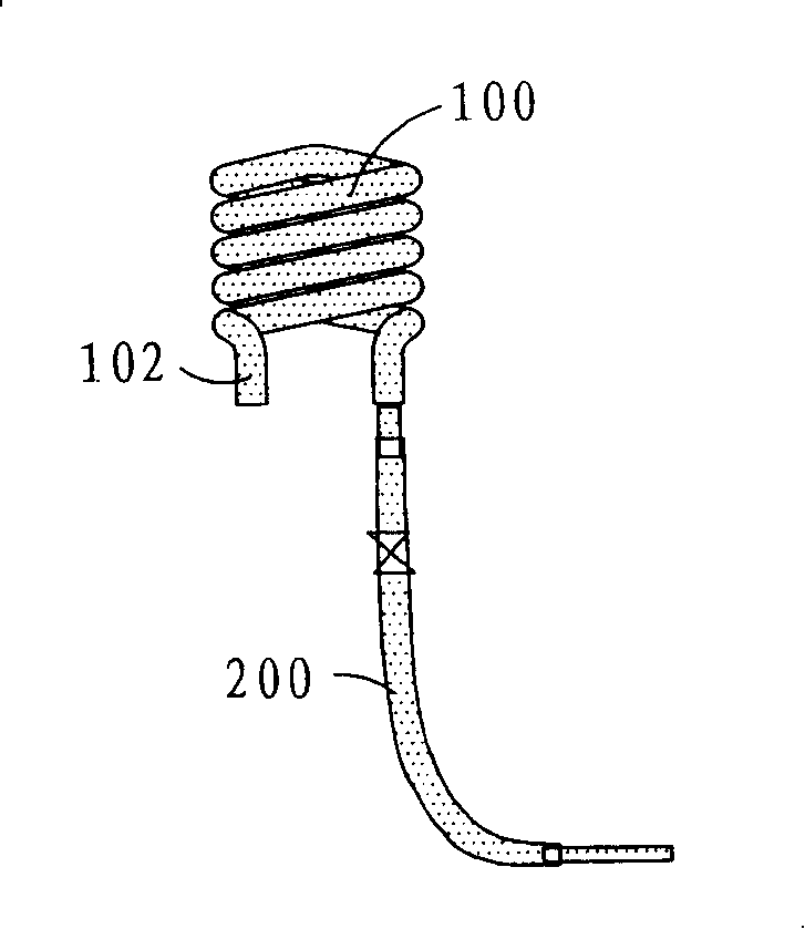 Spiral fluorescent tube and manufacturing method therefor