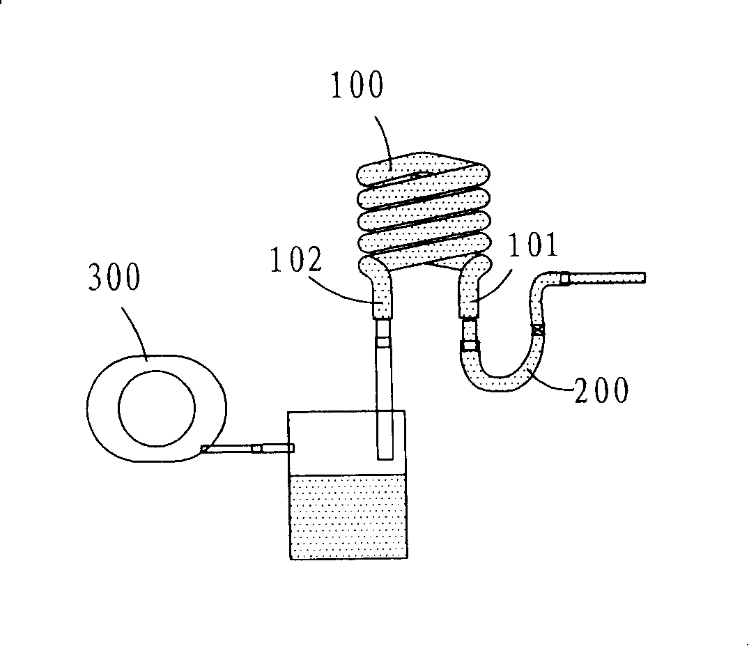 Spiral fluorescent tube and manufacturing method therefor