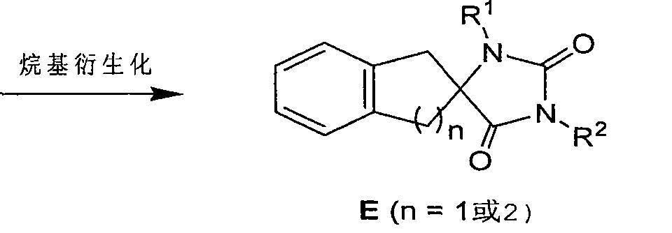 Synthetic method for aromatic ring bisamide spiro drug template