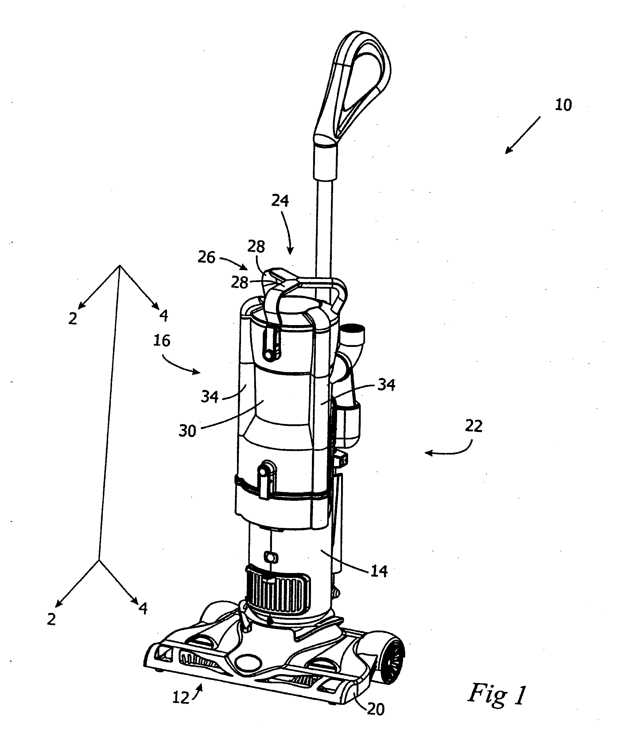 Cyclonic array such as for a vacuum cleaner