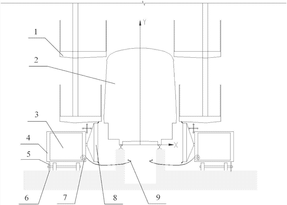 Track transportation vehicle bottom blowing and sweeping system and method