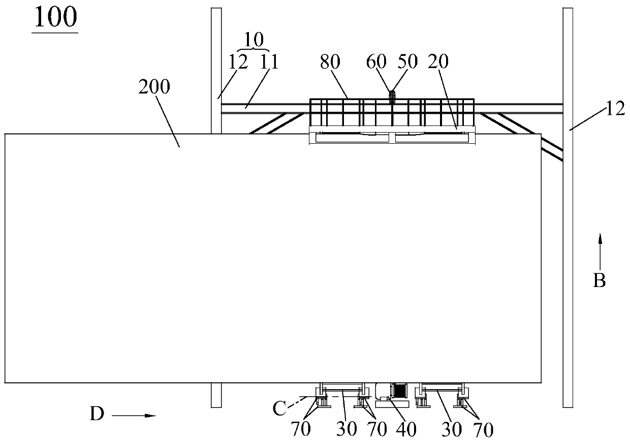 Wind power tower barrel door frame welding platform