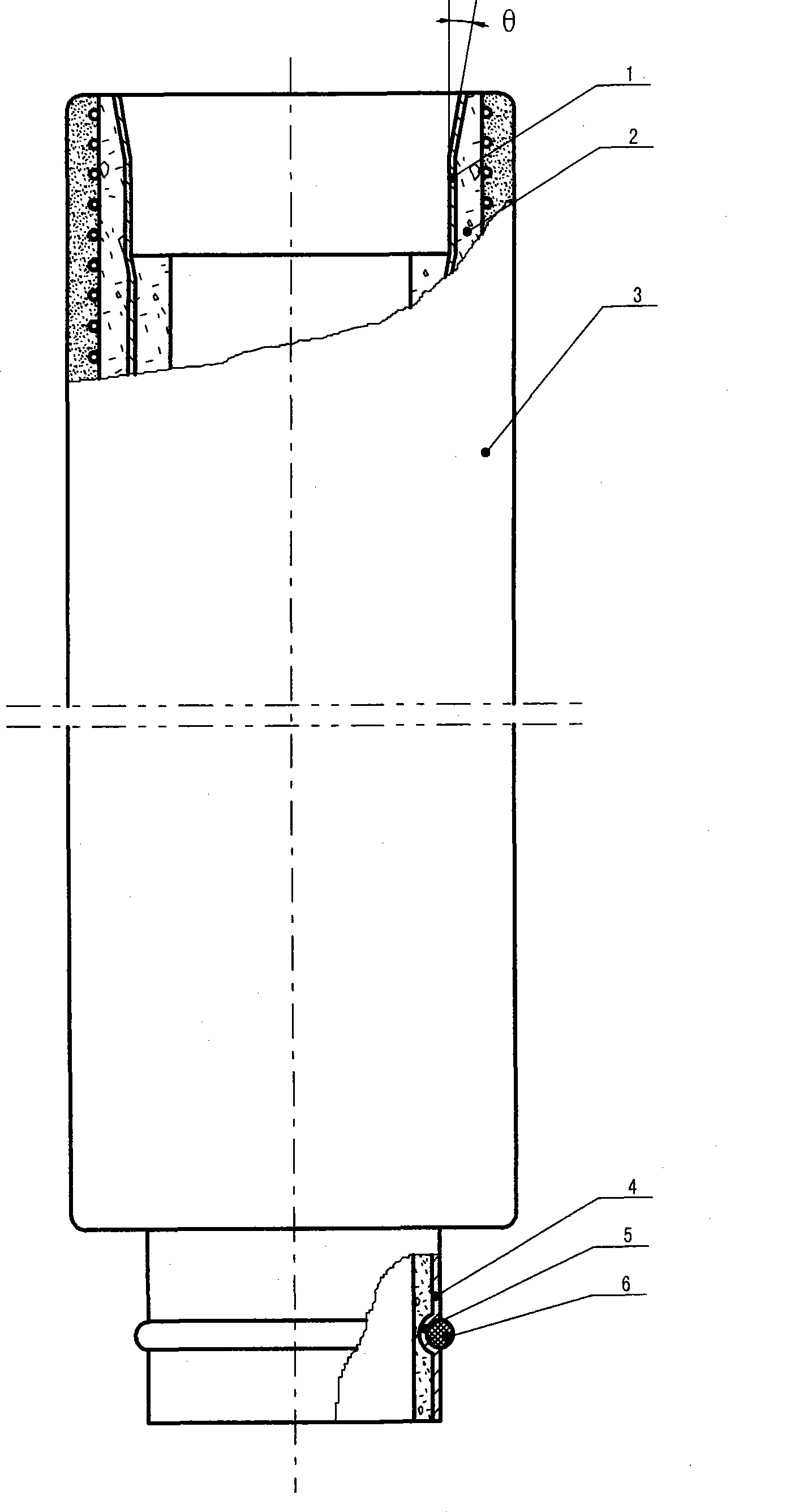 Sealing structure of pipe faucet of concrete