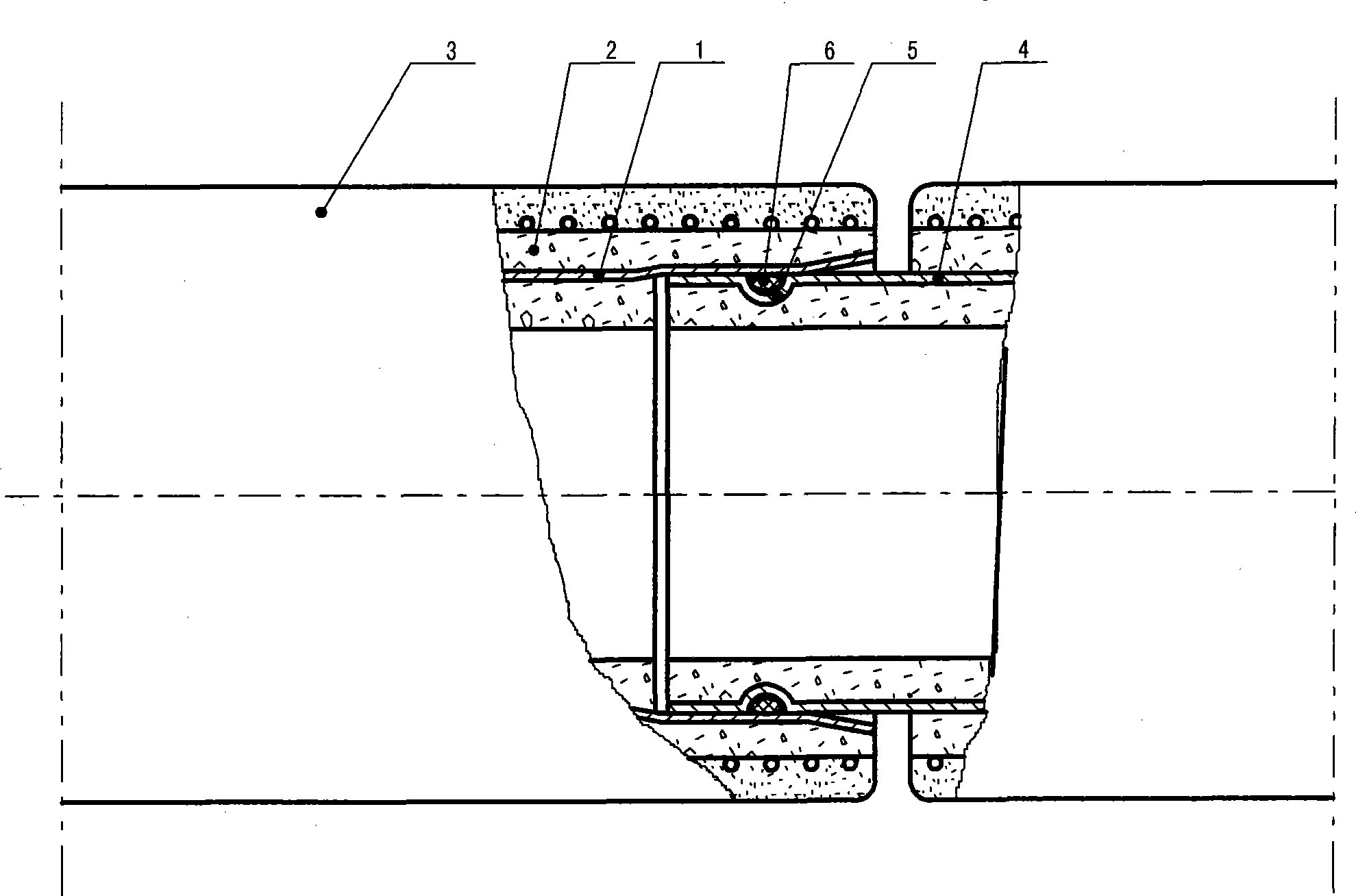 Sealing structure of pipe faucet of concrete