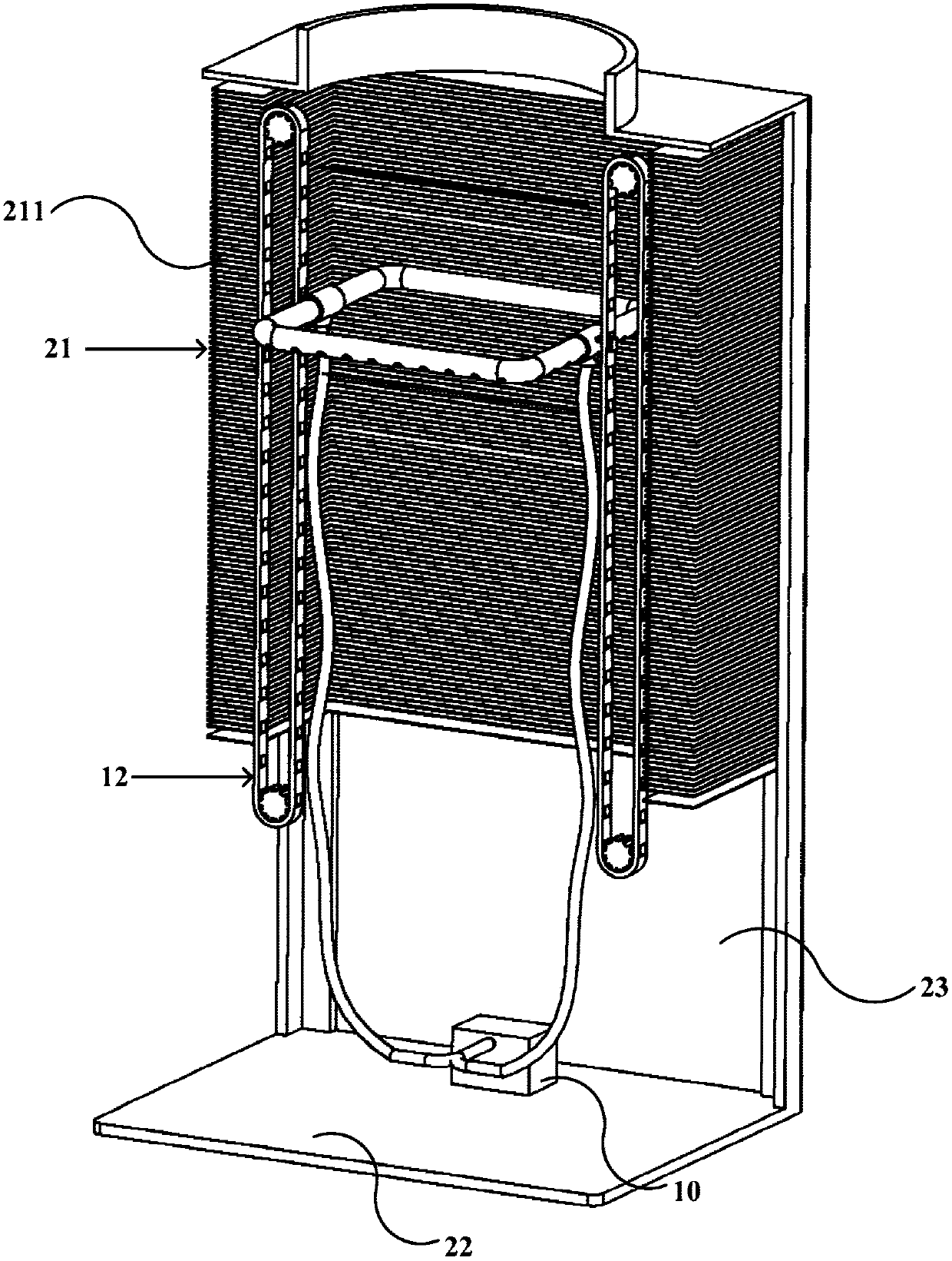 Heat exchanger cleaning device and outdoor unit of air conditioner