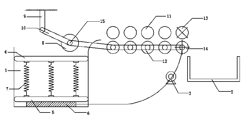 Single-drive automatic paper feeding and shredding machine