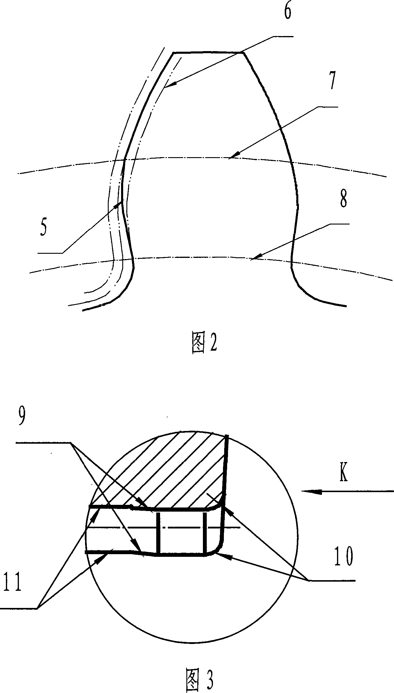 Blind hole internal gear precision forming method and internal tooth forming mold