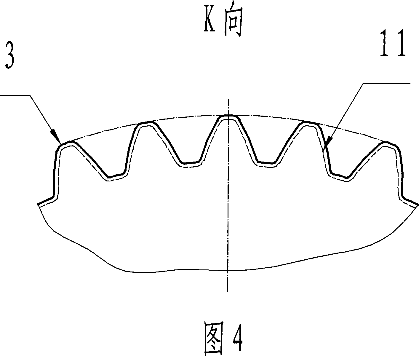 Blind hole internal gear precision forming method and internal tooth forming mold