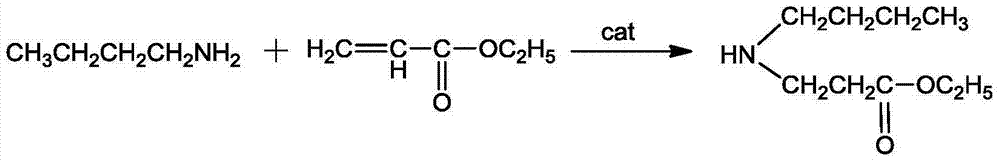 Method for synthesizing ethyl 3-n-butyl amino propionate