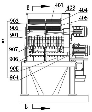 An automatic control device for a bag breaking machine