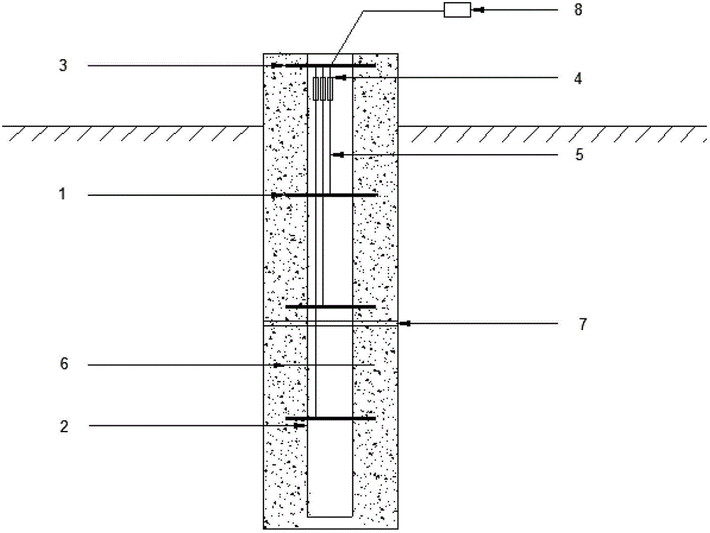 Method for measuring internal force and deformation of precast pile