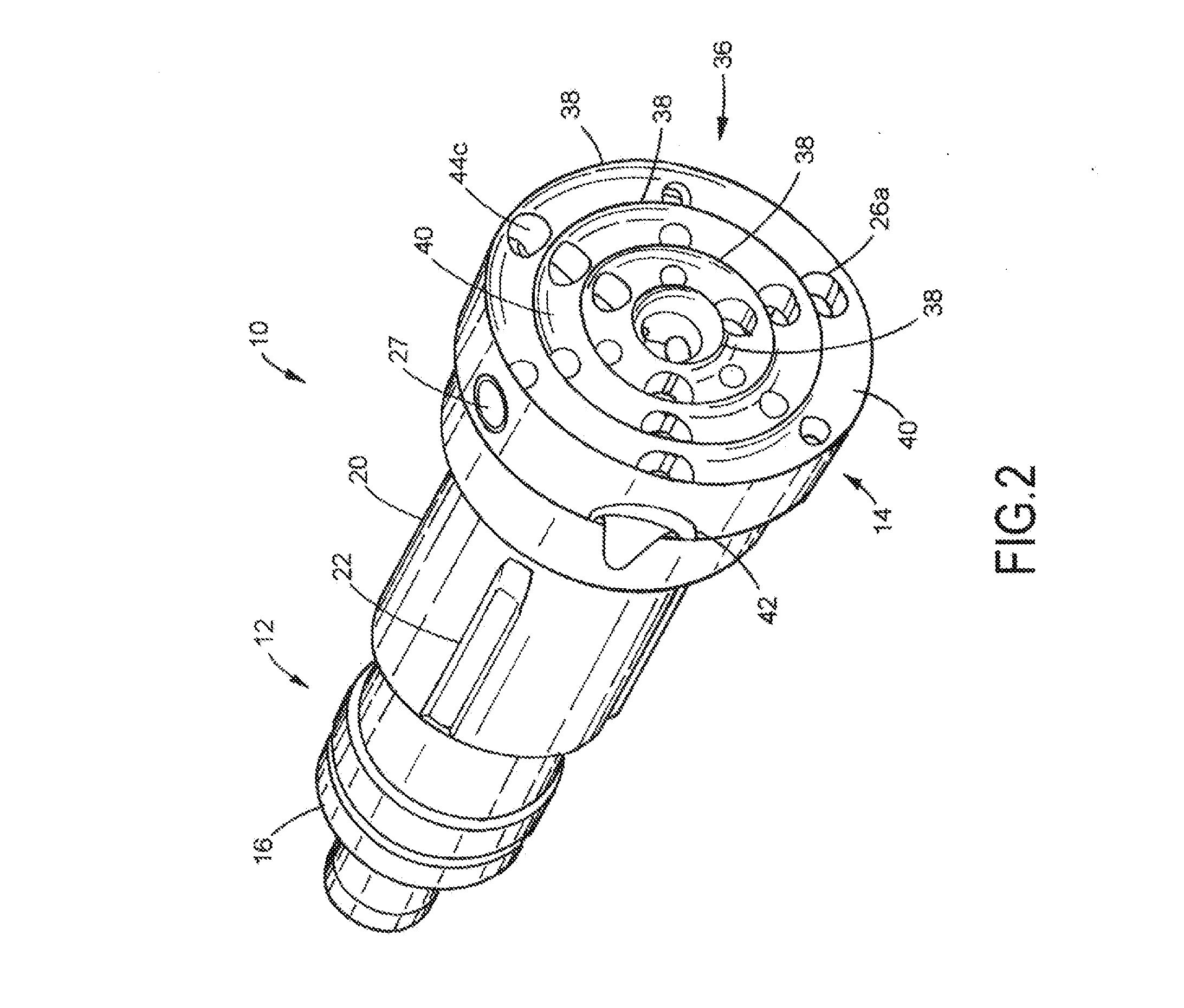 Non-rotating drill bit for a down-the-hole drill hammer