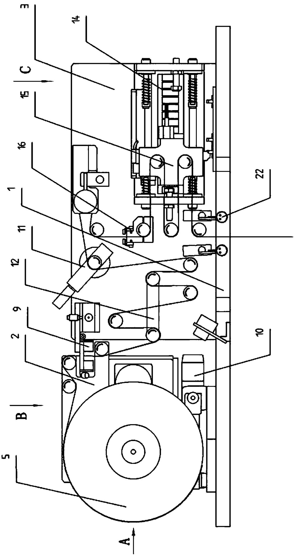 Diaphragm unwinding device