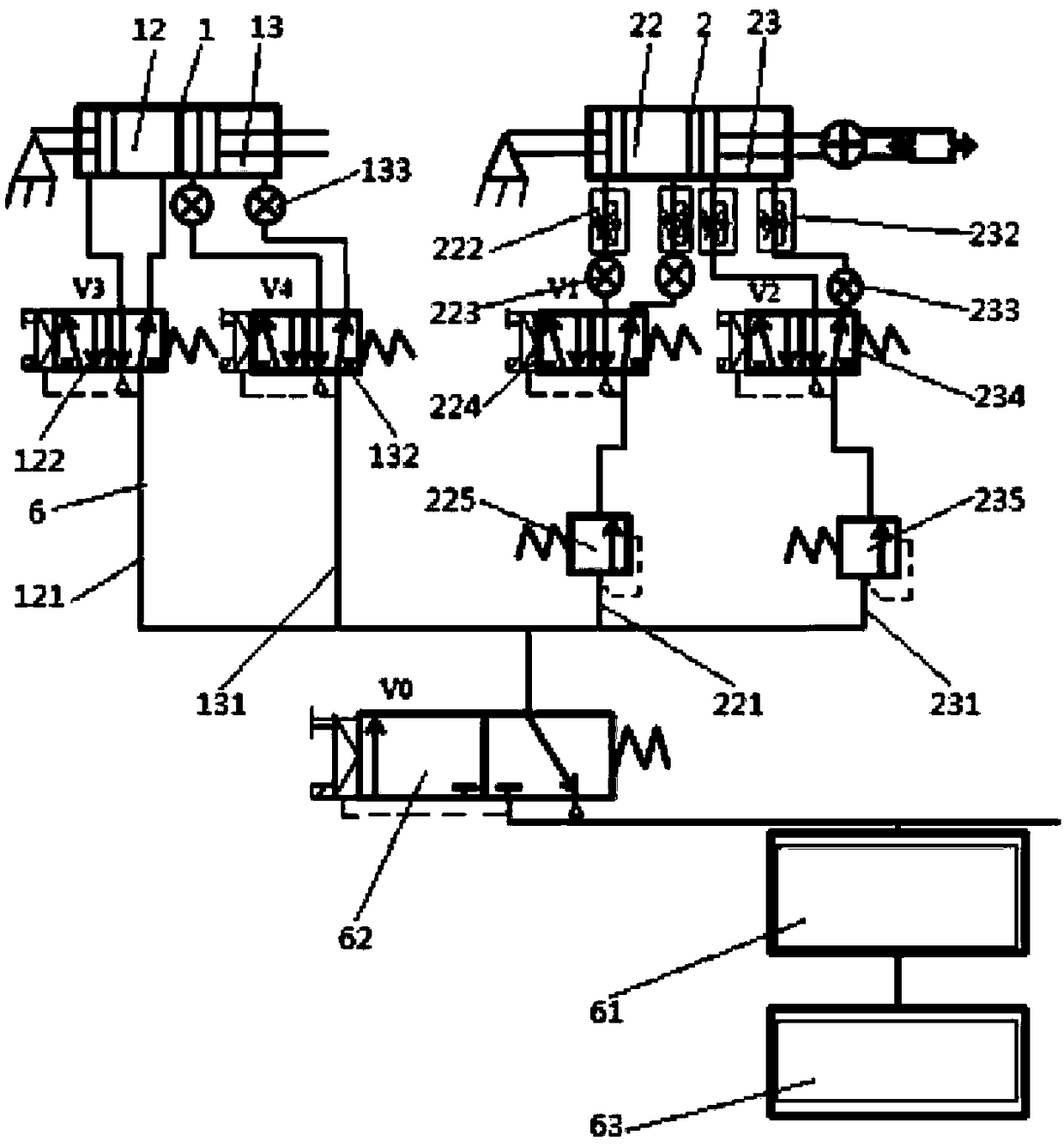 Pneumatic gear-shifting control device of automatic transmission