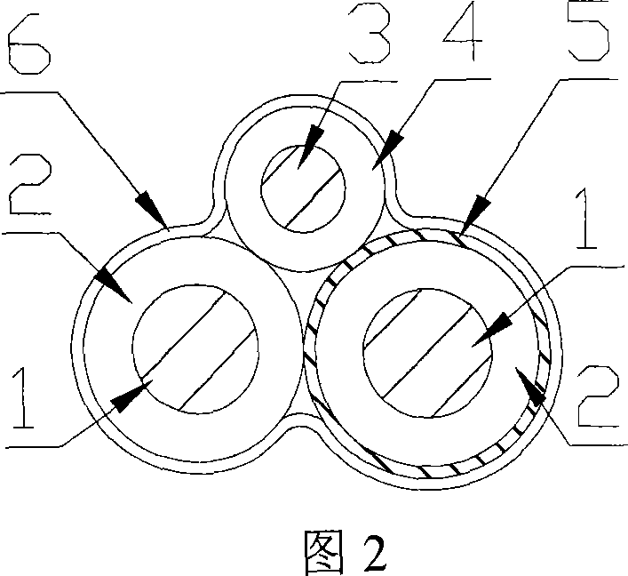 Three-core structure switch, analog composite type linetype temperature inductor