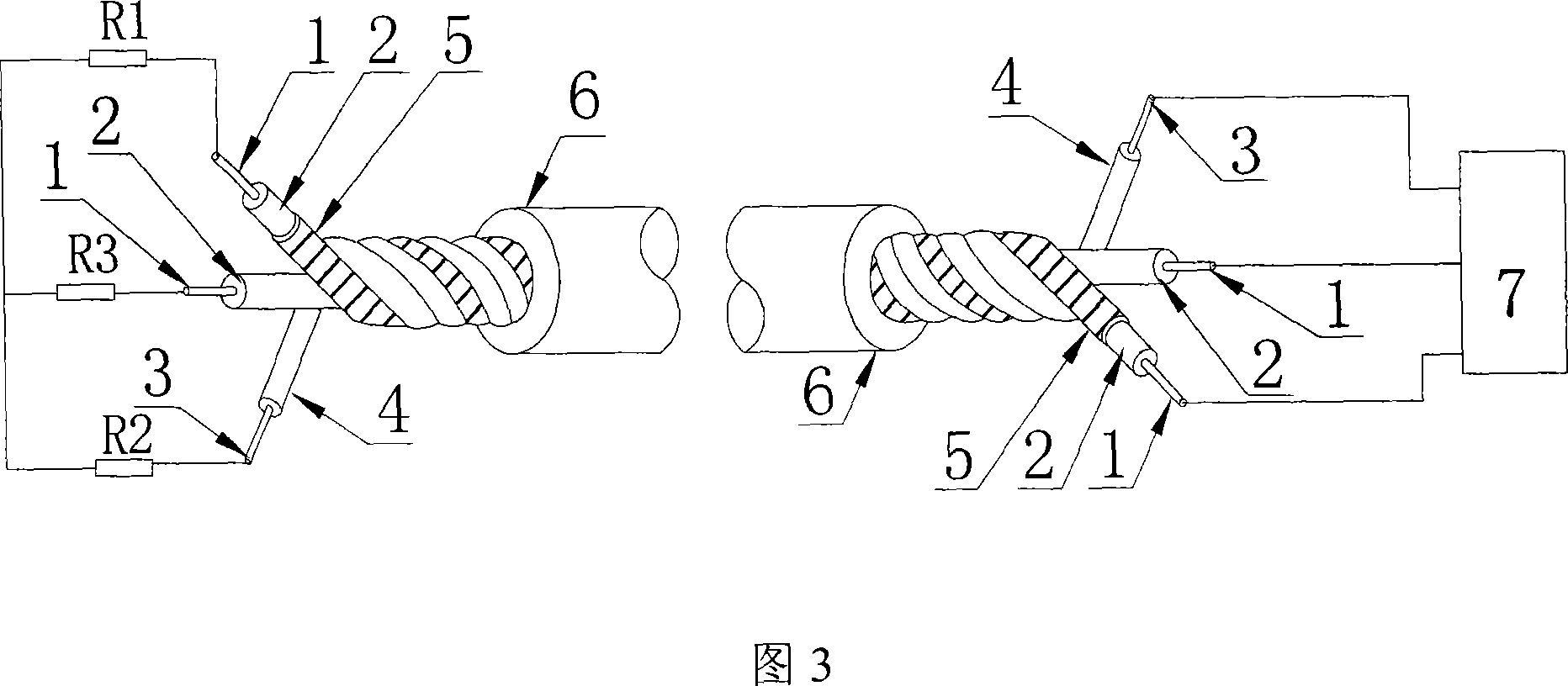 Three-core structure switch, analog composite type linetype temperature inductor