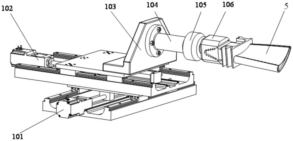 Device and method for testing high-temperature low-cycle fatigue performance of rotor blade