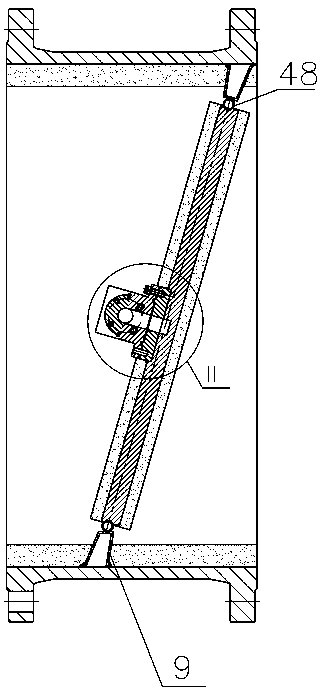 A super high temperature butterfly valve with water cooling structure