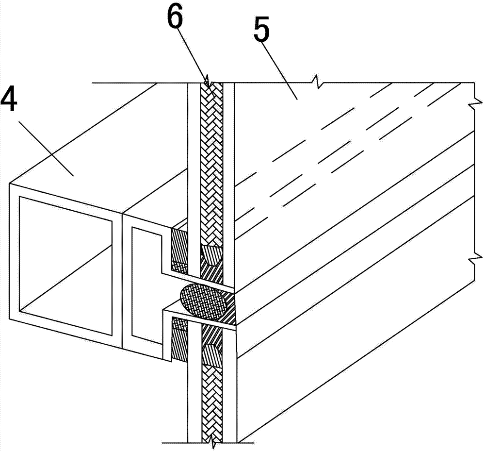 Glass curtain wall with vacuum thermal baffle