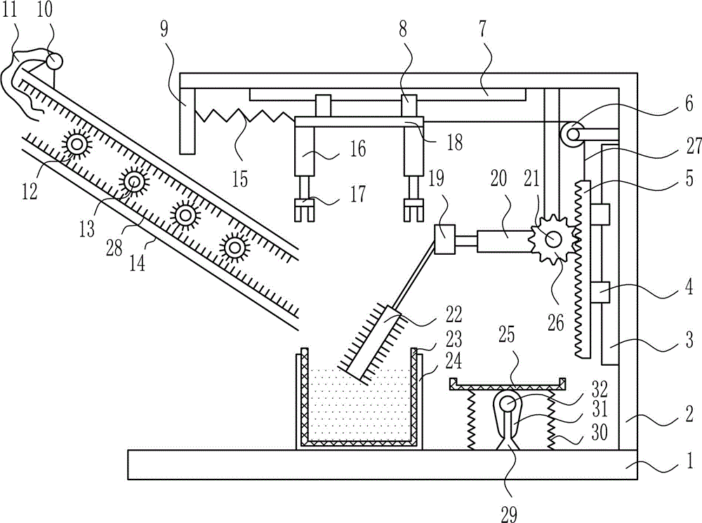 Fast cleaning device for sport tennis balls