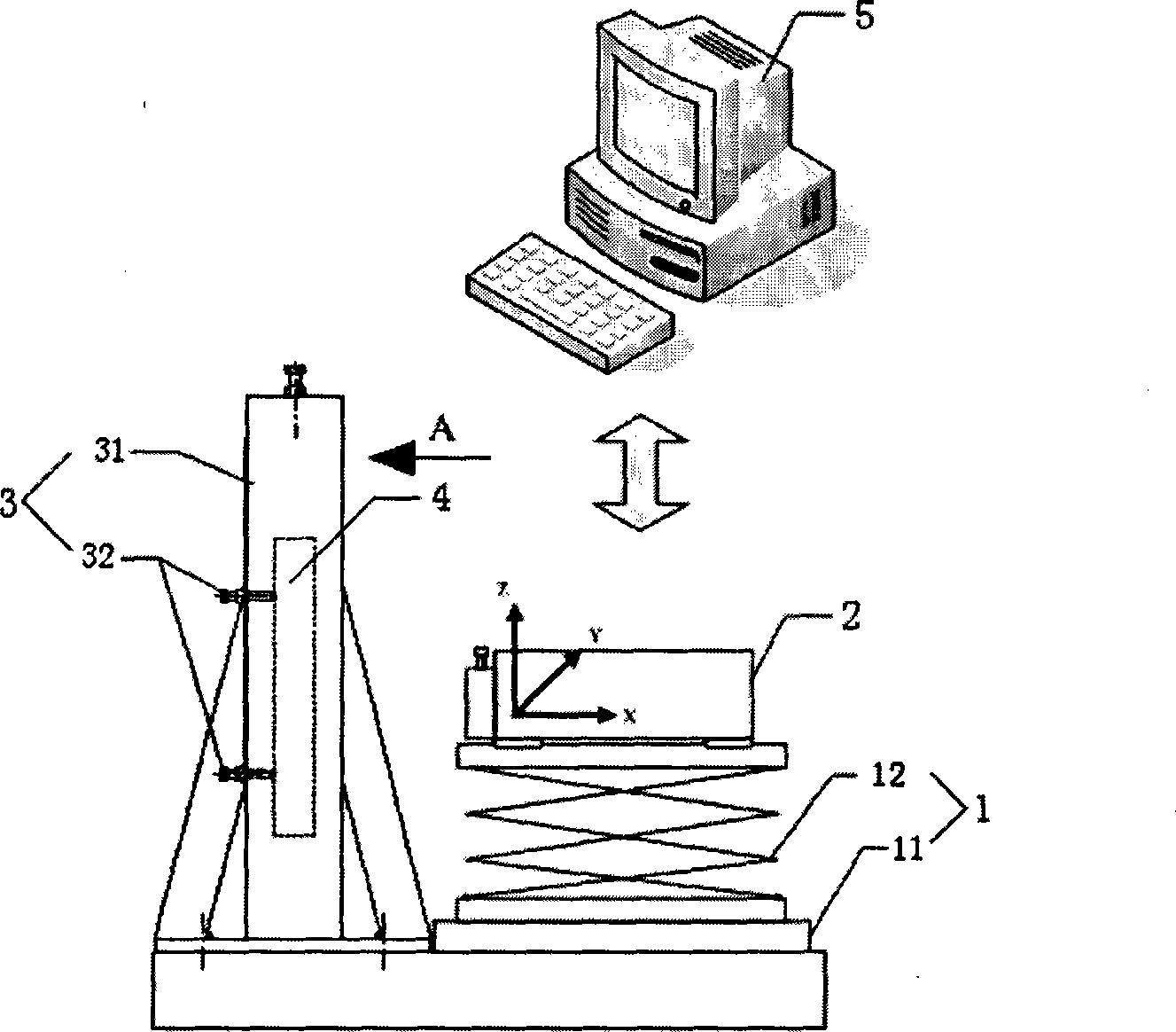 Large-sized optical flat interferometry device and method